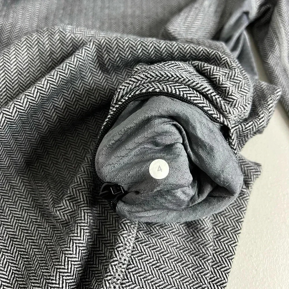 Lululemon Think Fast Long Sleeve Heathered Herringbone Heathered Black Size 4 - Picture 10 of 12